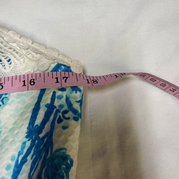 Lilly Pulitzer Pearl Dress Blue Flamingo Print Women’s Size 8 EUC - Picture 9 of 11